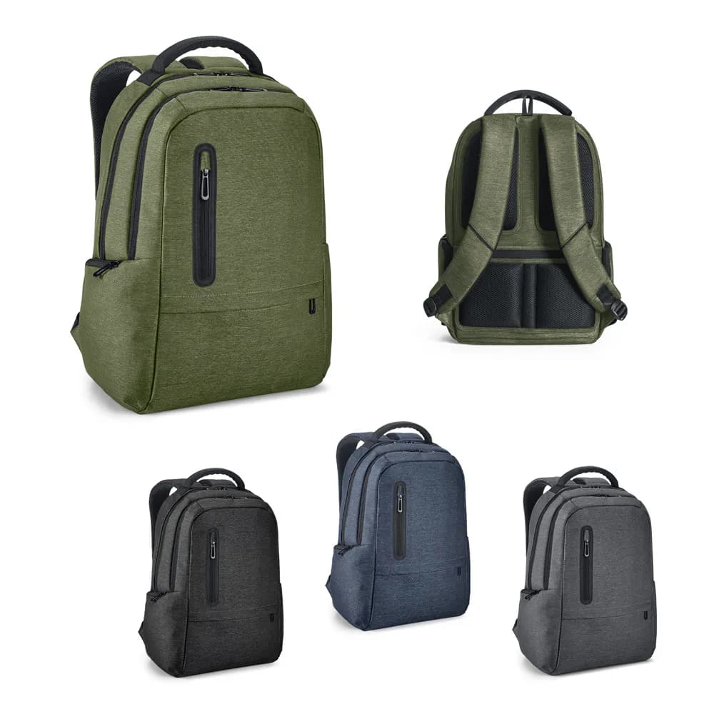 Wasserdichter 2Tone Nylon 17 Laptop-Rucksack - BOSTON - Schwarz