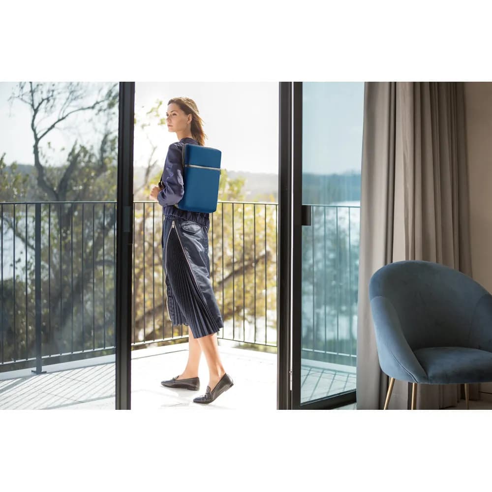 14Laptop-Rucksack aus Softshell und Tarpaulin - URBAN BACKPACK - Blau