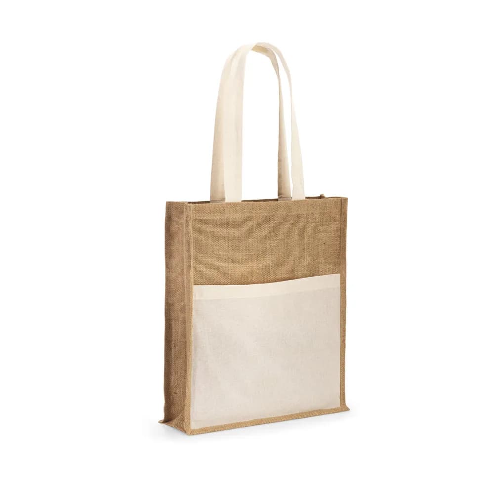 Jutetasche (240 g/m²) und Tasche aus 100% Baumwolle (140 gm²) - BRAGA - Natur