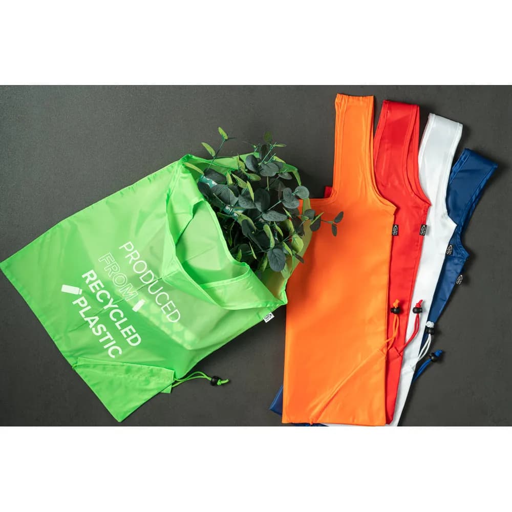 Faltbare Tragetasche aus 190T Polyester aus recyceltem (100% rPET) - BEIRA - Schwarz