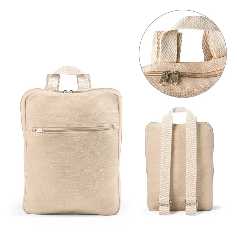 Juco-Rucksack (275 g/m²) - MARBELLA - Natur