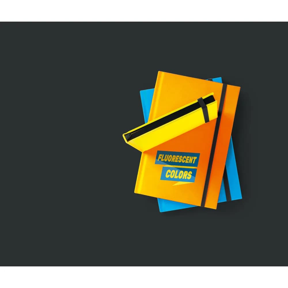 A5-Notizbuch aus fluoreszierendem PU mit linierten Seiten - WATTERS - Rosa