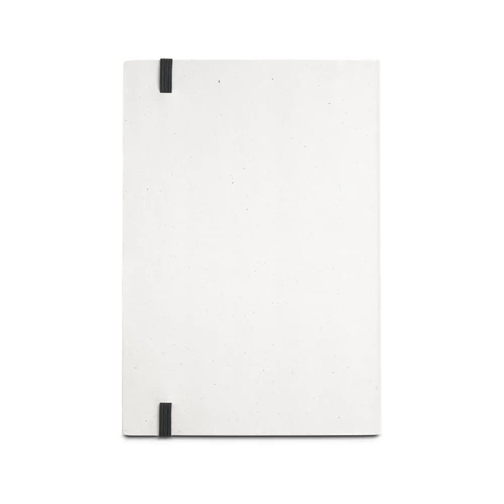 A5-Notizblock mit Hardcover aus 100 % recyceltem Papier - MILKY - Schwarz