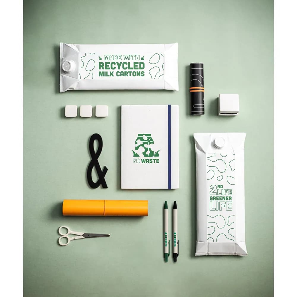 A5-Notizblock mit Hardcover aus 100 % recyceltem Papier - MILKY - Schwarz