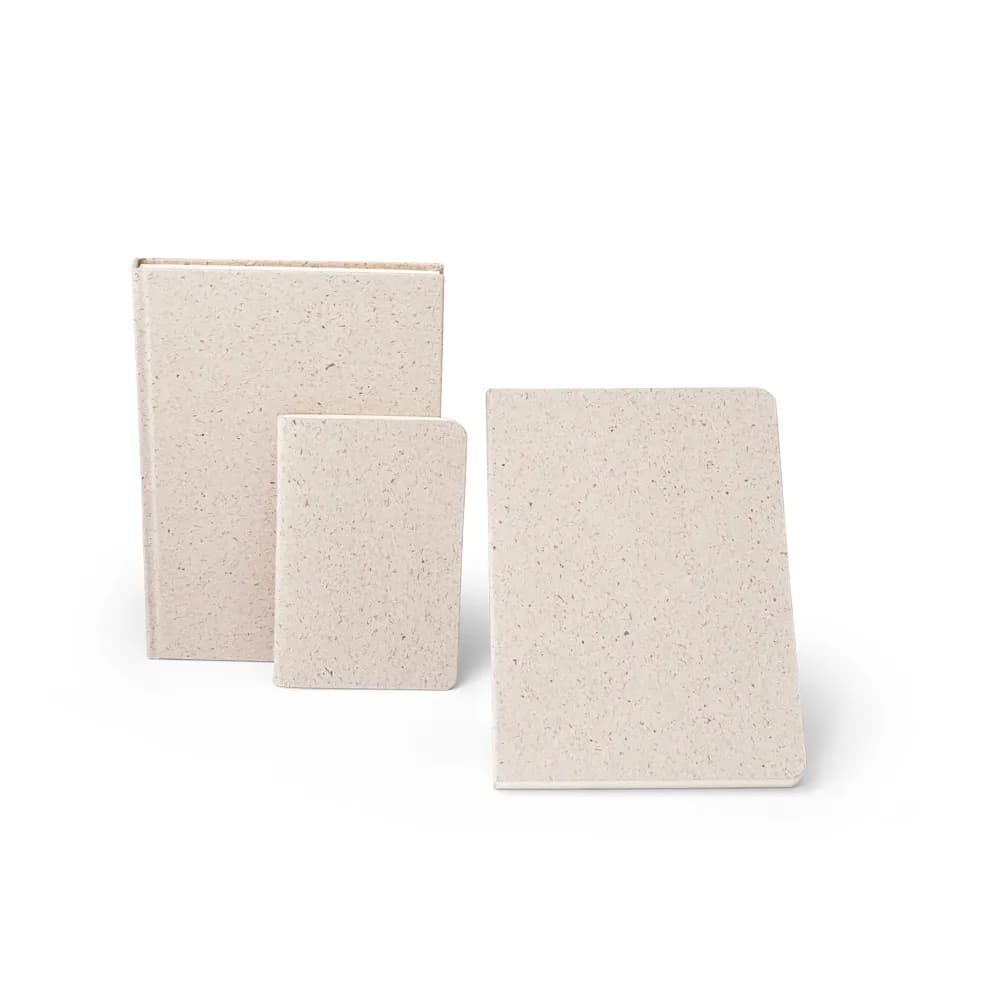 Notizbuch A5 mit Hardcover aus Elefantendung (80%) - ORGANIC RIGID - Naturhell