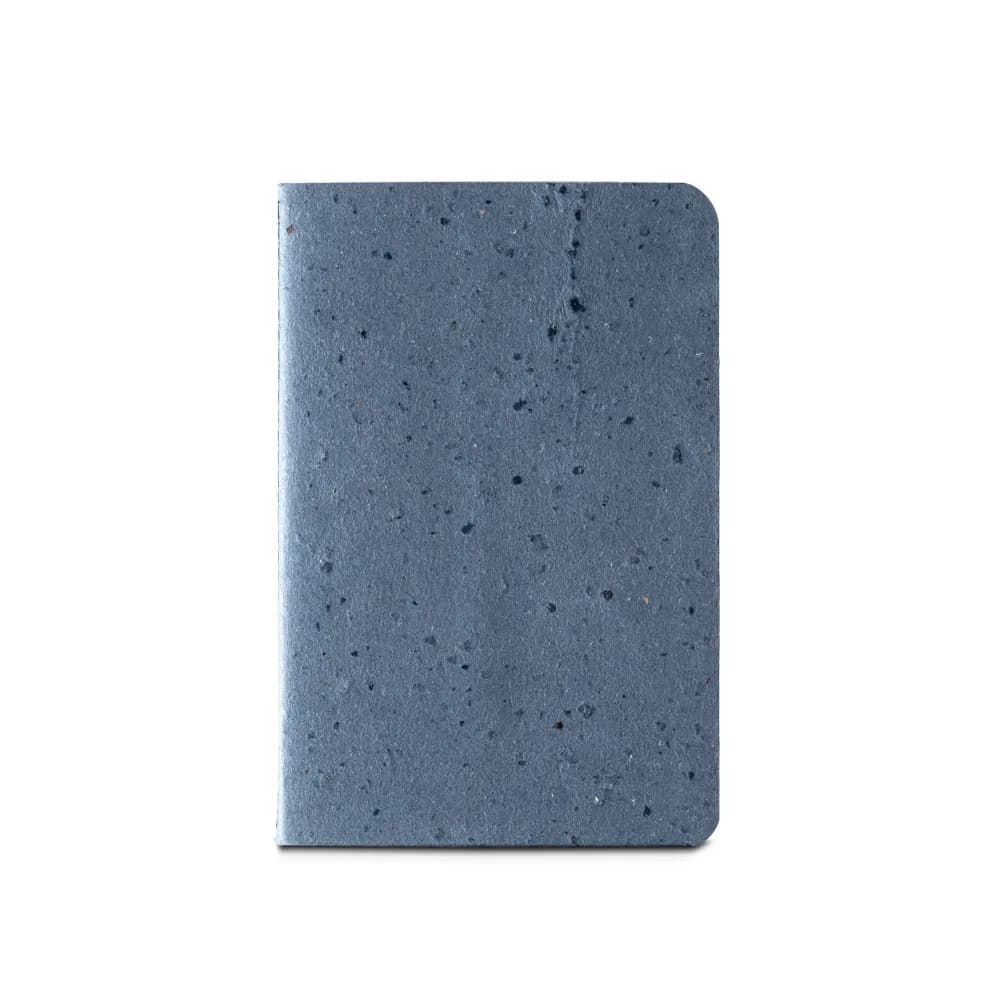 Notizbuch A6 mit flexiblem Cover aus Kaffeeschalenverwertung (65%) - COFFEEPAD SOFT - Blau