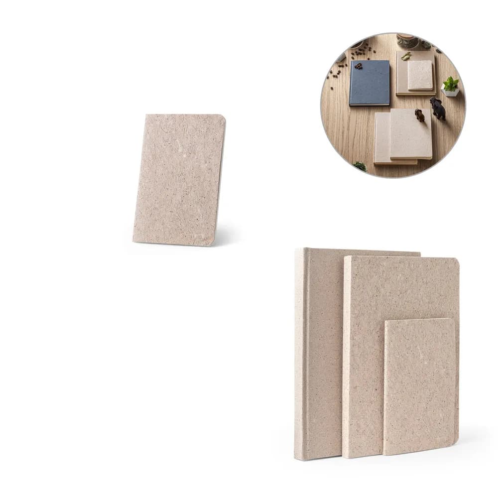 Notizbuch A6 mit flexiblem Cover aus Teeblattverwertung (65%) - TEAPAD SOFT - Natur