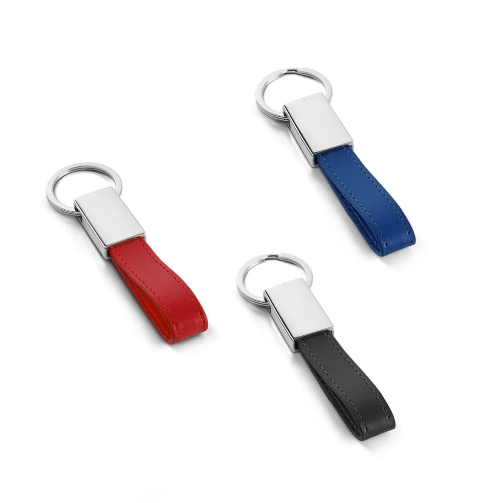 Schlüsselanhänger aus Metall und PU - WATOH - Schwarz