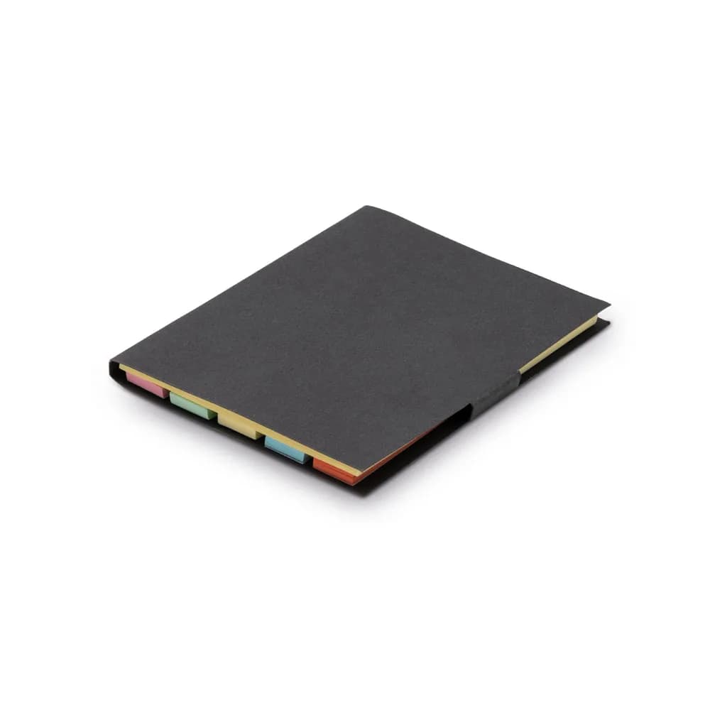 Haftnotizblock mit 7 farbigen Sätzen - LEWIS - Schwarz