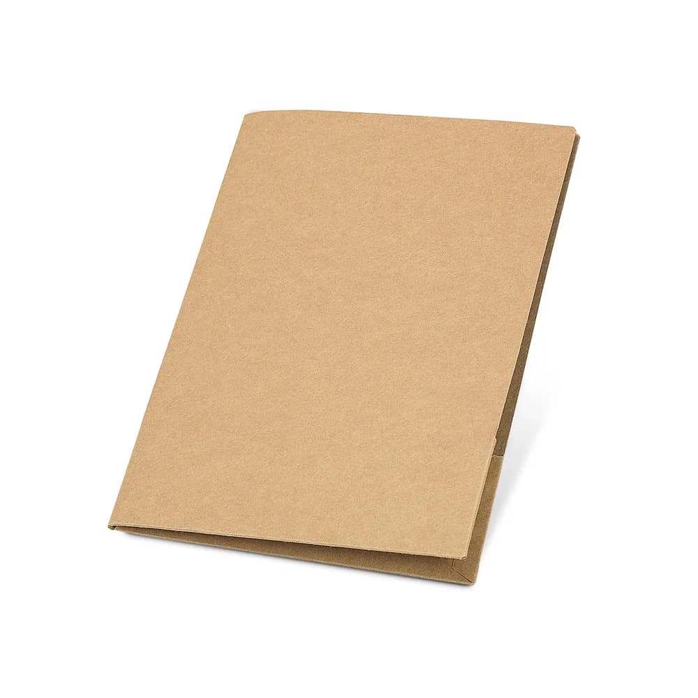 Mappe aus 100 % Recyclingpapier A4 (400 g/m²) - PUZO - Natur