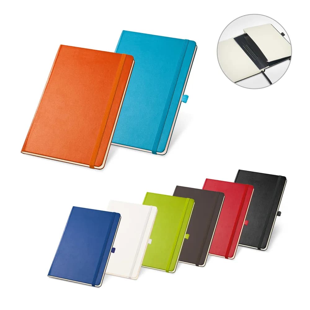 Notizbuch A5 mit linierten Blättern in Elfenbeinfarbe - TWAIN - Schwarz