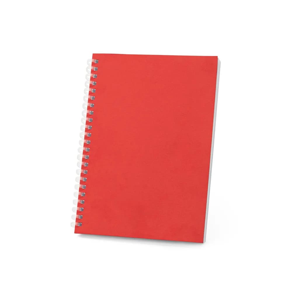 Notizblock A5 mit flexiblem Cover, hergestellt aus 100 % Recyclingpapier - SCHILLER - Rot
