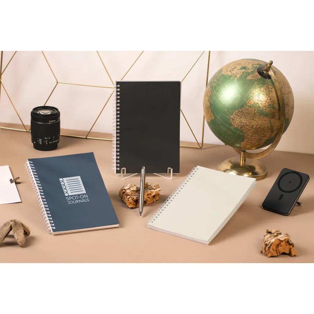 Notizblock A5 mit flexiblem Cover, hergestellt aus 100 % Recyclingpapier - SCHILLER - Schwarz