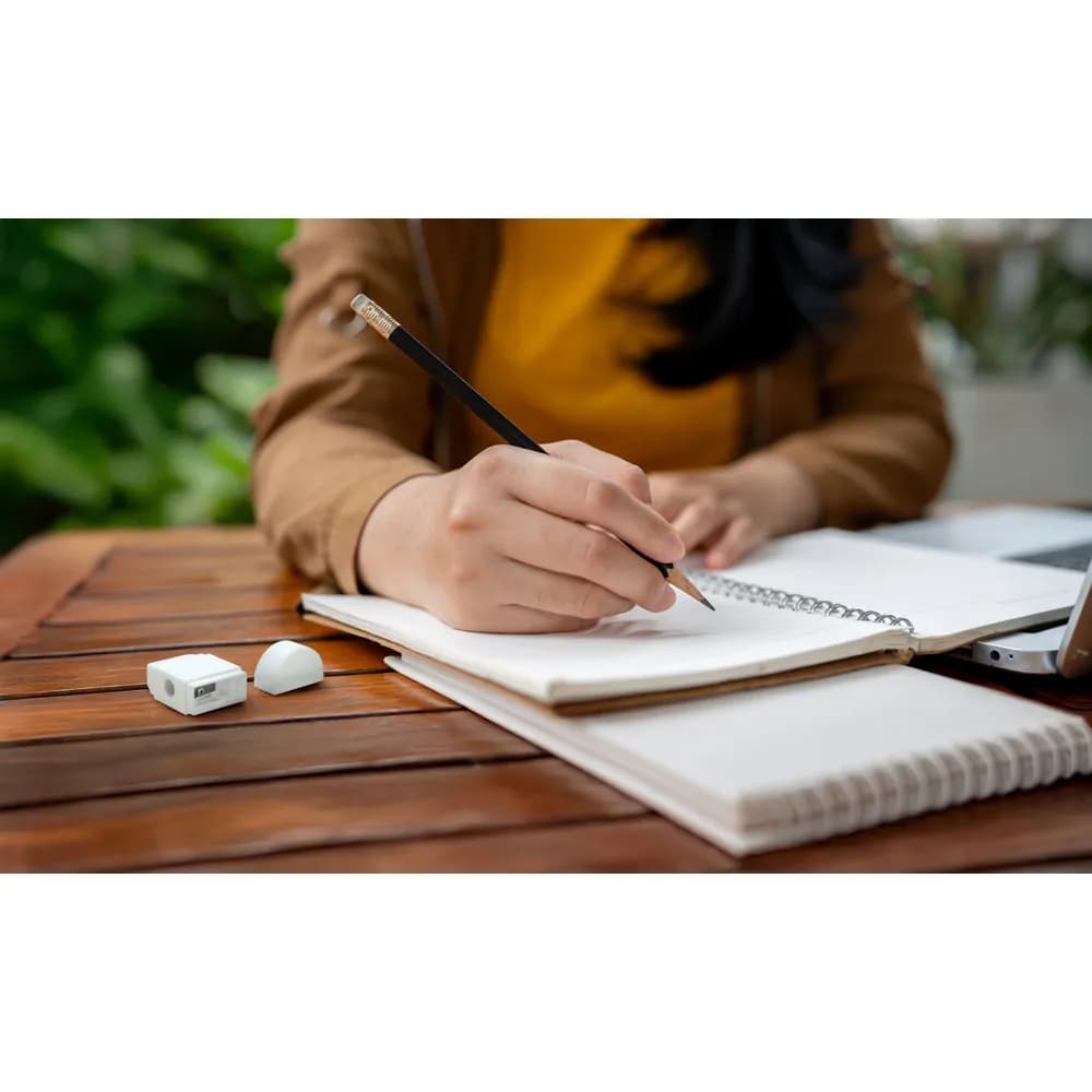 Bleistiftspitzer 2-1 aus PP - WYATT - Weiß