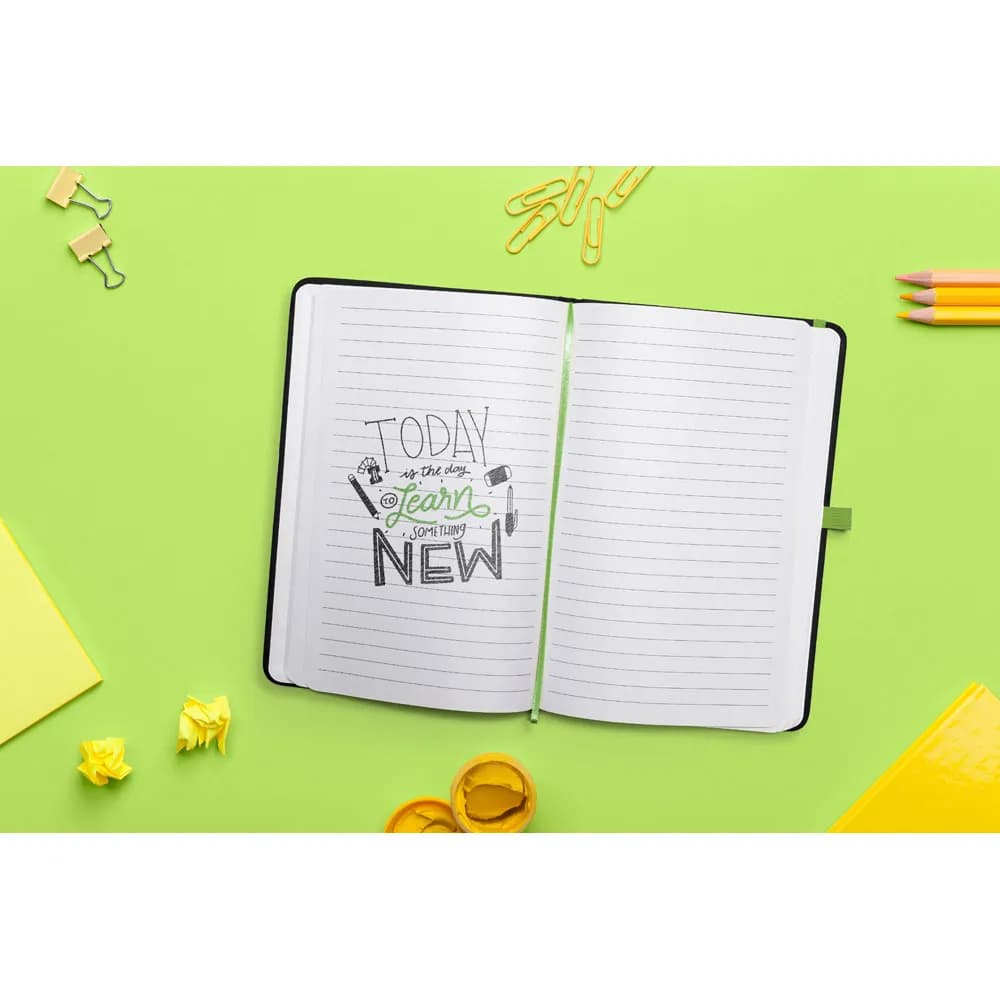 A5 Notizbuch aus PU mit linierten Blättern - CORBIN - Rot