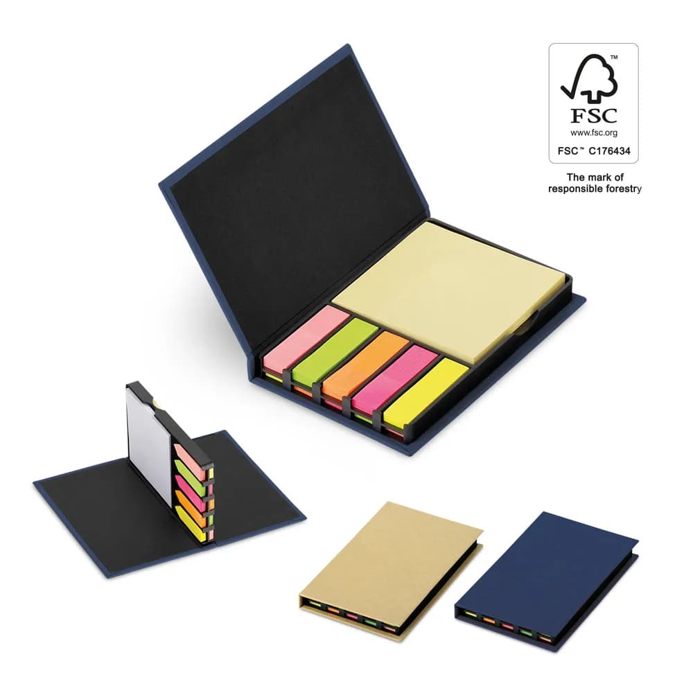 Block mit Haftnotizen mit 12 farbigen Sätzen - LOVECRAFT - Blau