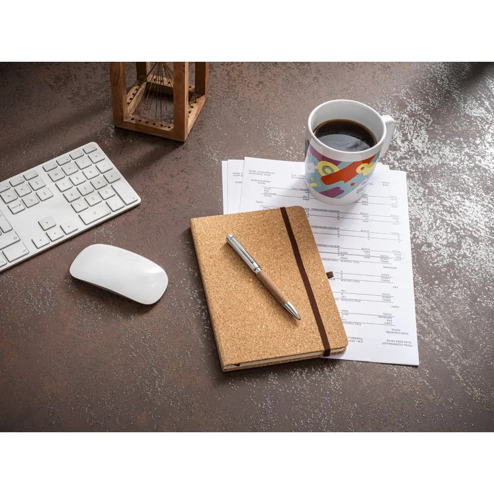 A5 Notizblock aus Kork mit unlinierten Seiten - HAWKINS A5 - Natur