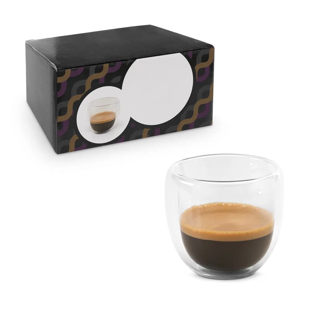 Borosilikatglas-Kaffee-Set mit 2 Gläsern - EXPRESSO - Transparent