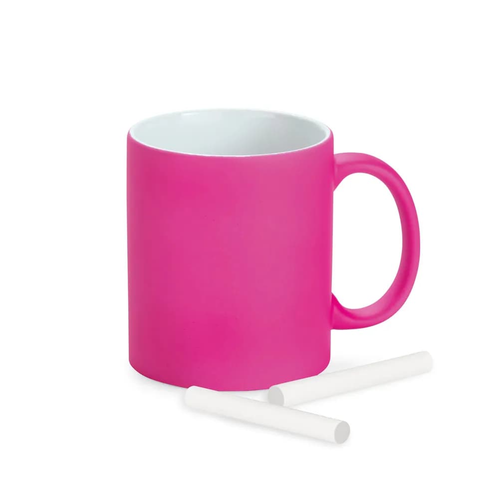 Keramikbecher 350 ml mit neonfarbener Oberfläche - LYNCH - Rosa