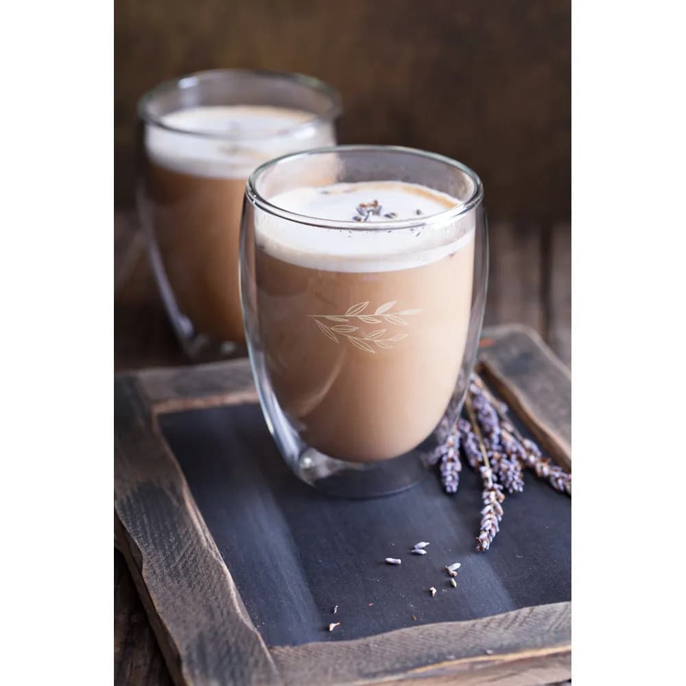 Set aus 2 Borosilikatglas bechern - MACHIATO DUO - Transparent