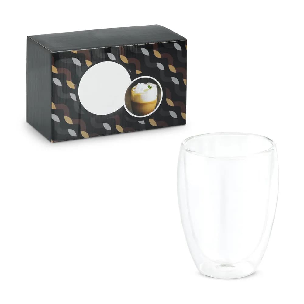 Set aus 2 Borosilikatglas bechern - MACHIATO DUO - Transparent