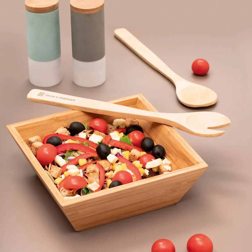 Salatbesteck Set - SALVY - Natur