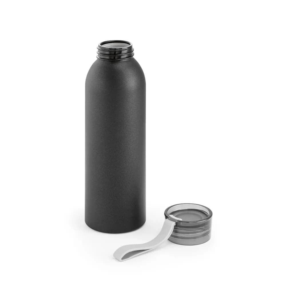 Recycelt Aluminium (100% rAL) flasche mit PP-Verschluss 660 mL - RIO - Schwarz