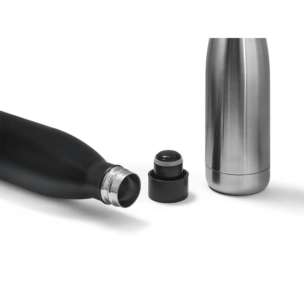 500-ml-Thermosflasche aus rostfreiem Stahl - BUFFON - Schwarz