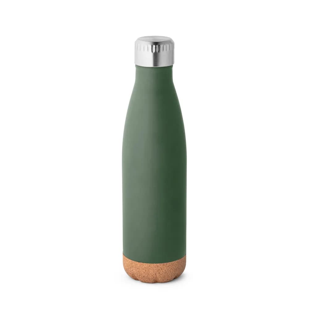Thermoskanne aus Edelstahl und Korkboden, 560 ml - SOLBERG - Khaki