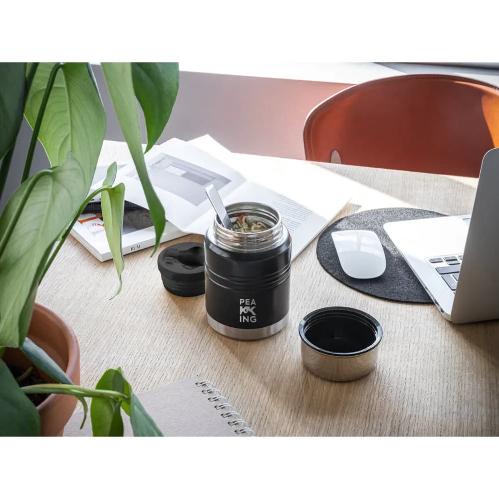 Isolierbehälter für Essen aus Edelstahl 550ml - GIMLET - Schwarz