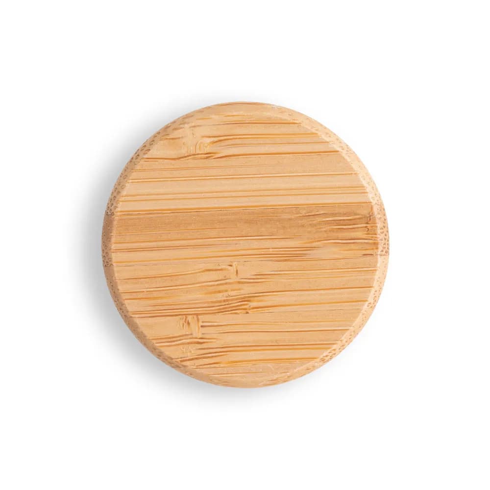 Aluminiumflasche mit Bambusdeckel 550 ml - QUETA - Schwarz