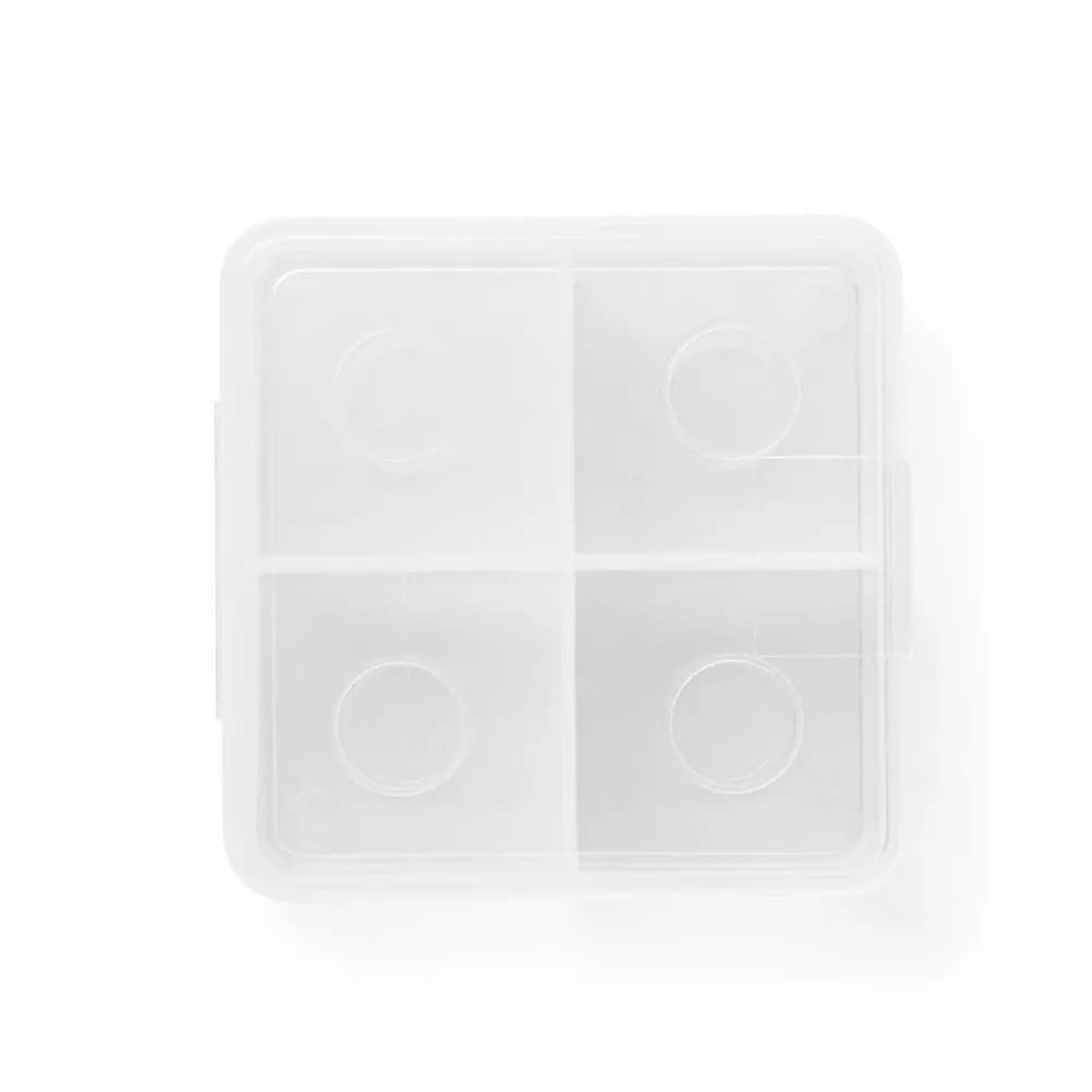 Set mit wiederverwendbaren Würfeln aus rostfreiem Stahl - GLACIER - Silber