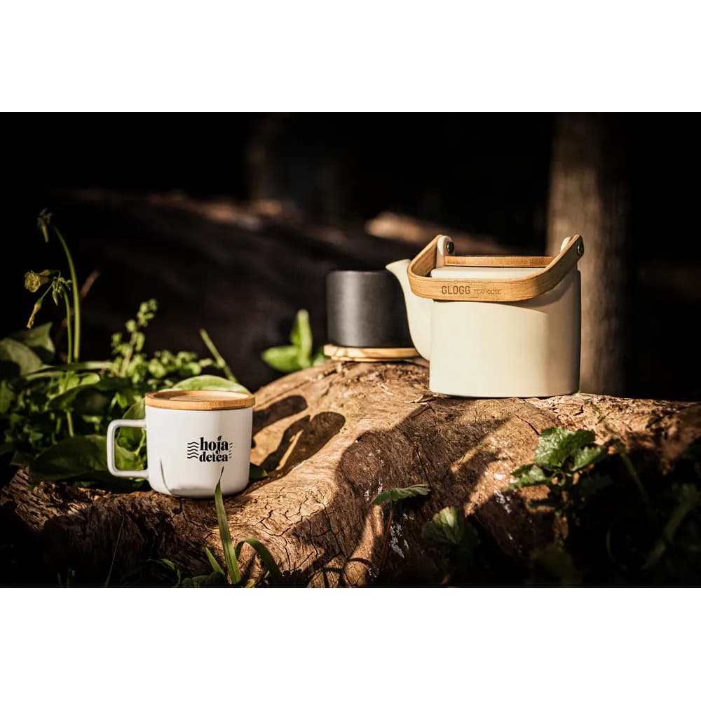 Teekanne aus Keramik 700ml - GLOGG - Pastellweiß