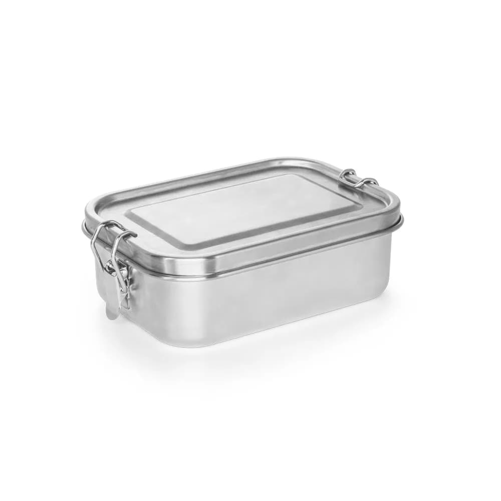 Lunchbox. Robuste luftdichte Box aus (90% recyceltem) 750 mL - ALLSPICE - Satinsilber