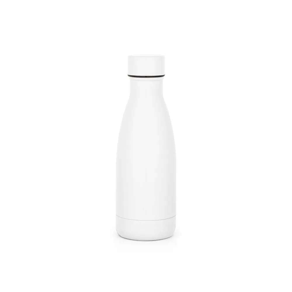 Thermoskanne aus 90% recyceltem Edelstahl 400 mL - RE-BUFFON S - Weiß