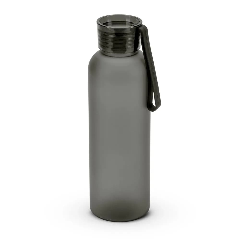 Trinkflasche (600ml) aus recyceltem PET (100 % rPET) mit matter Oberfläche - RIO rPET - Schwarz