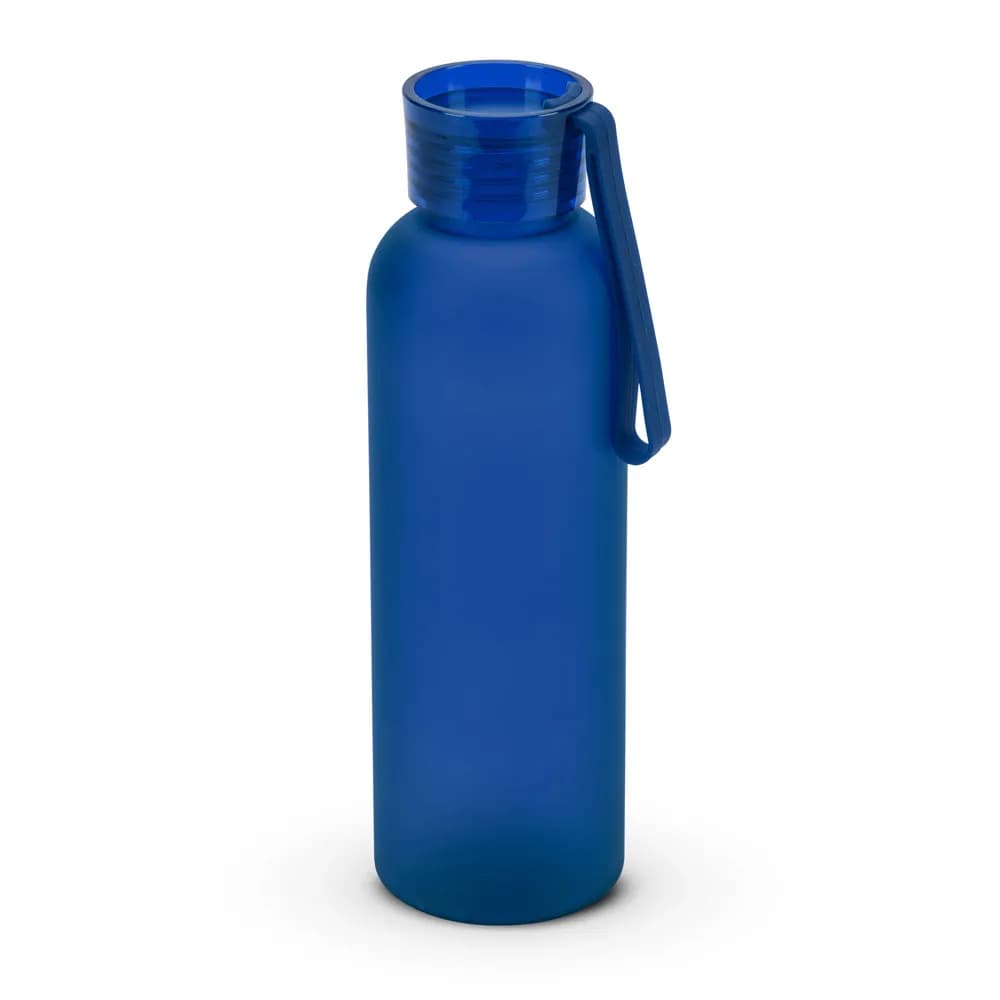 Trinkflasche (600ml) aus recyceltem PET (100 % rPET) mit matter Oberfläche - RIO rPET - Blau