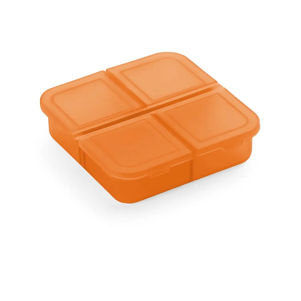 Tablettenbox mit 4 Fächern - ROBERTS - Orange