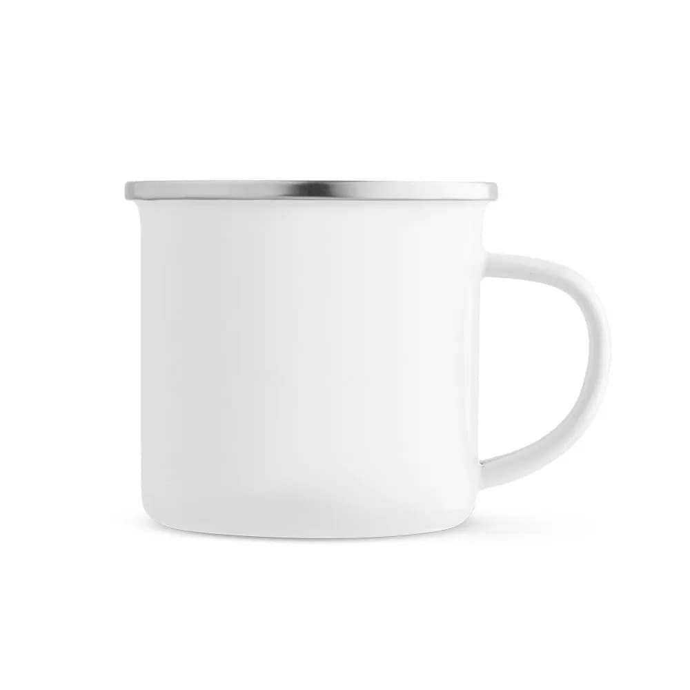 Tasse (350 mL) aus Emaille geeignet für Sublimation - GOTZE SUB - Weiß
