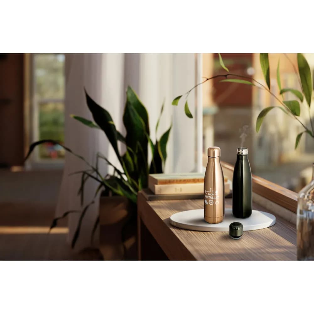 Edelstahlflasche 510 mL mit mattem Metallic-Finish - SHOW METALLIC - Satingold
