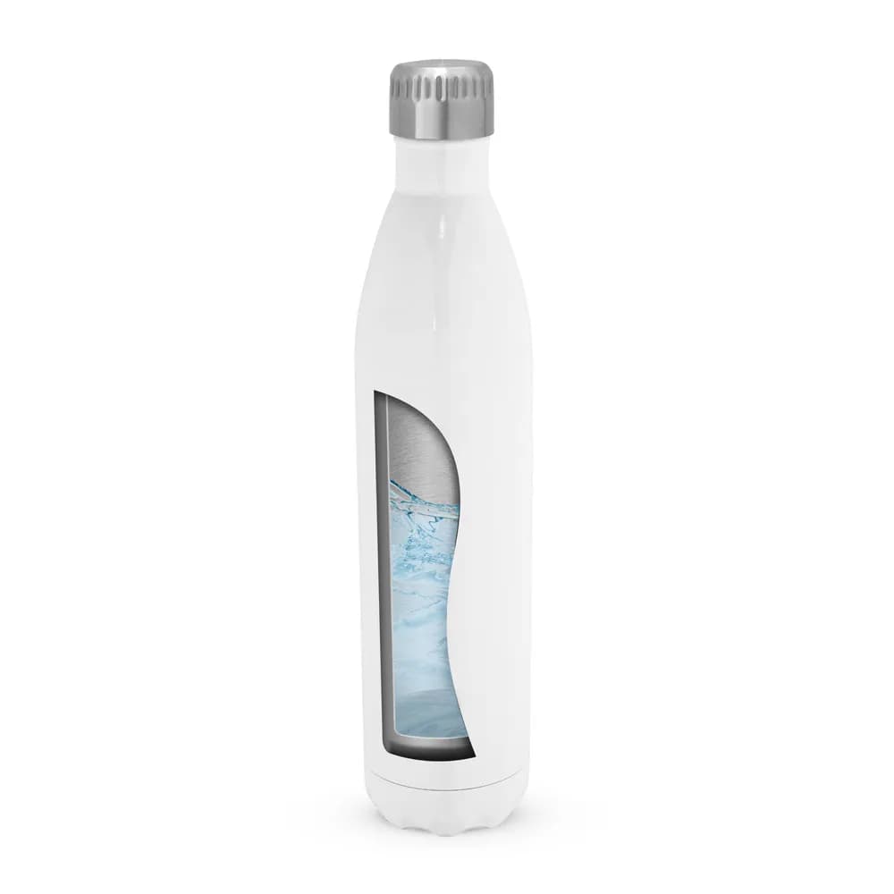 Sportflasche aus Edelstahl für Sublimation 1L - AMORTI XL - Weiß