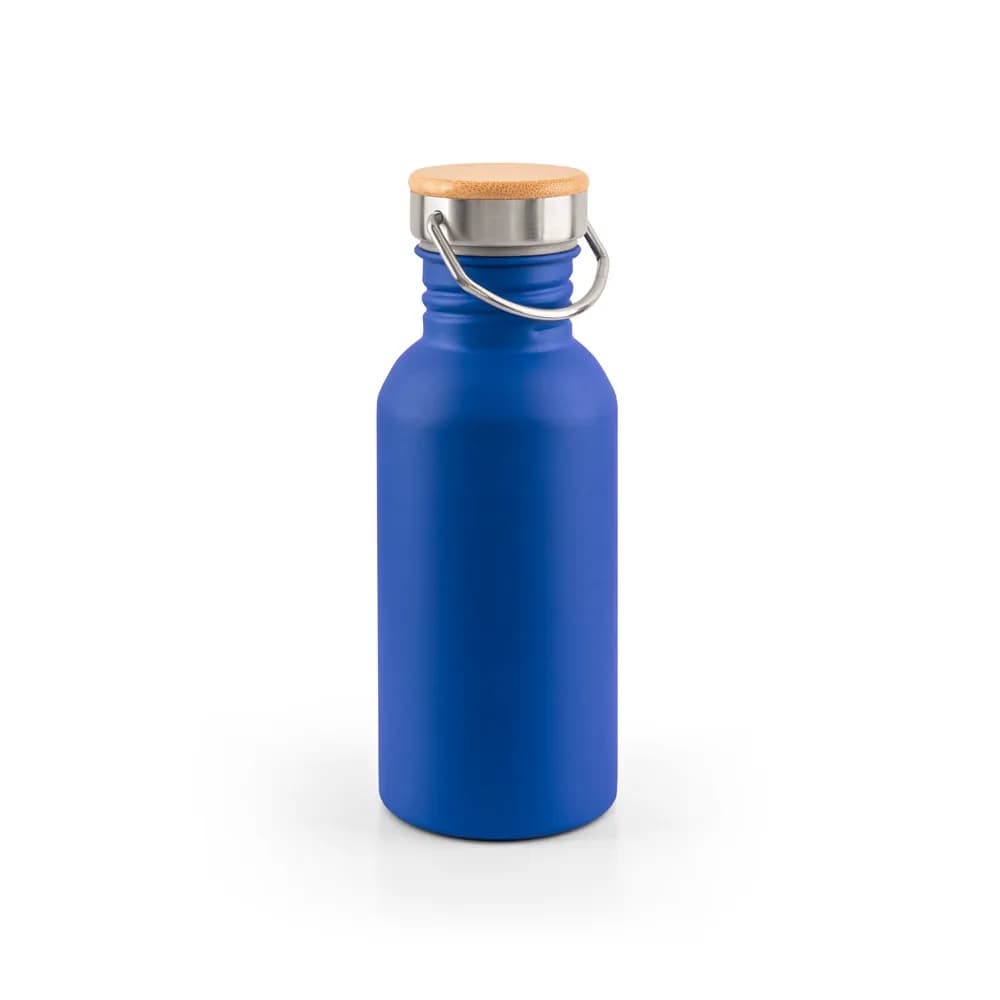 Edelstahlflasche (90 % recycelt) mit einwandiger Ausführung - EWING - Blau