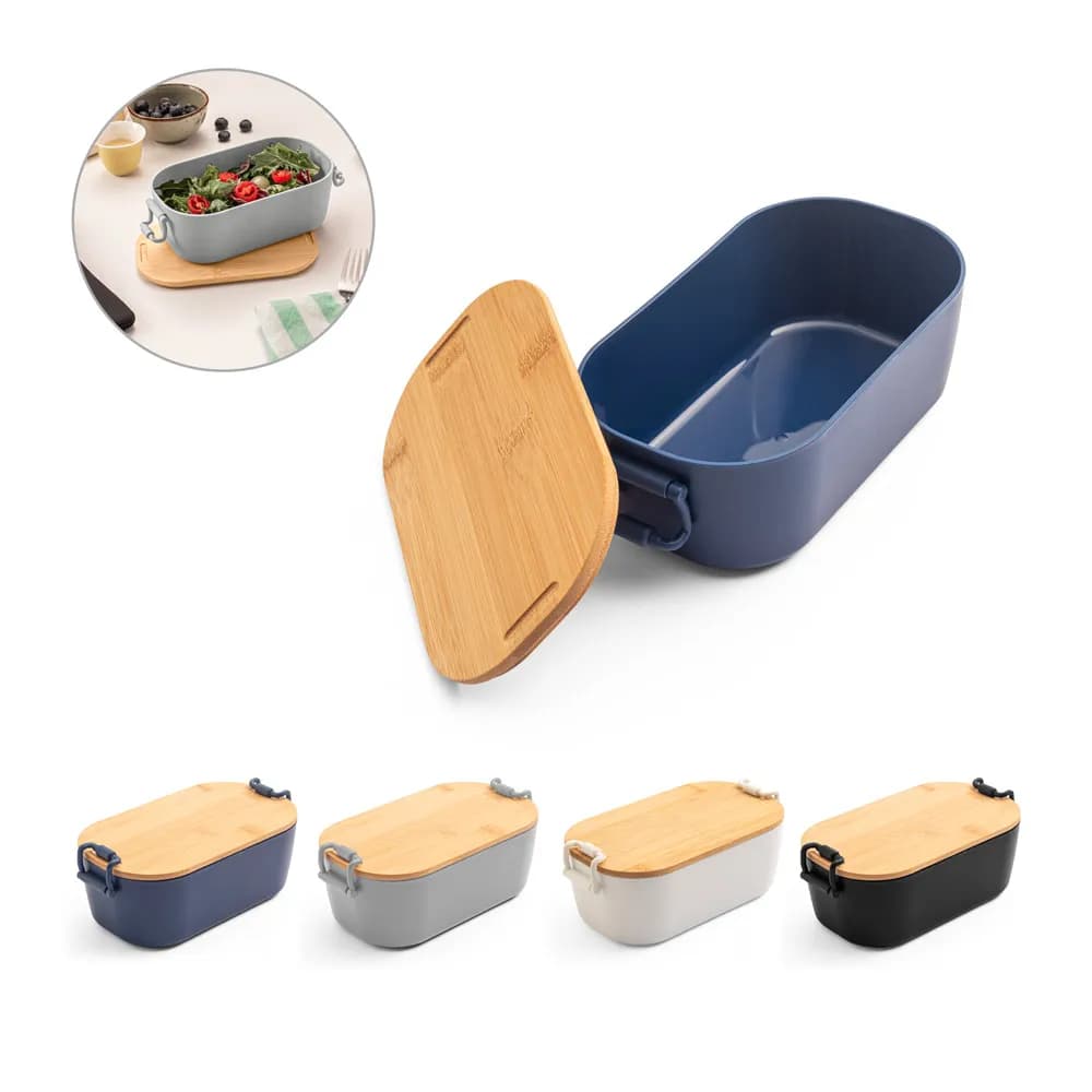 Luftdichte PP-Box mit Bambusdeckel - MAHLEB - Schwarz