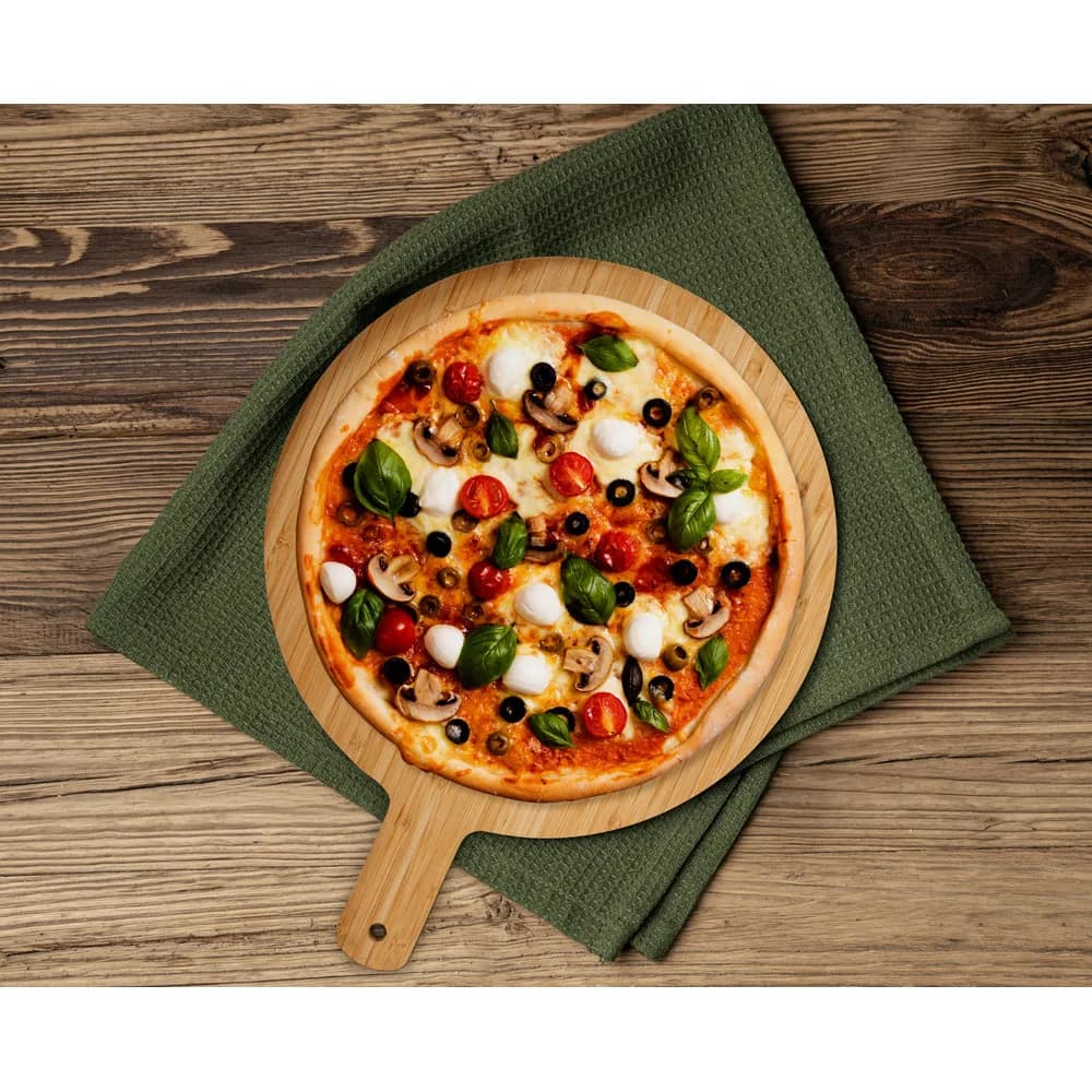 Rundes Servierbrett aus Bambus - CHEESANO - Natur