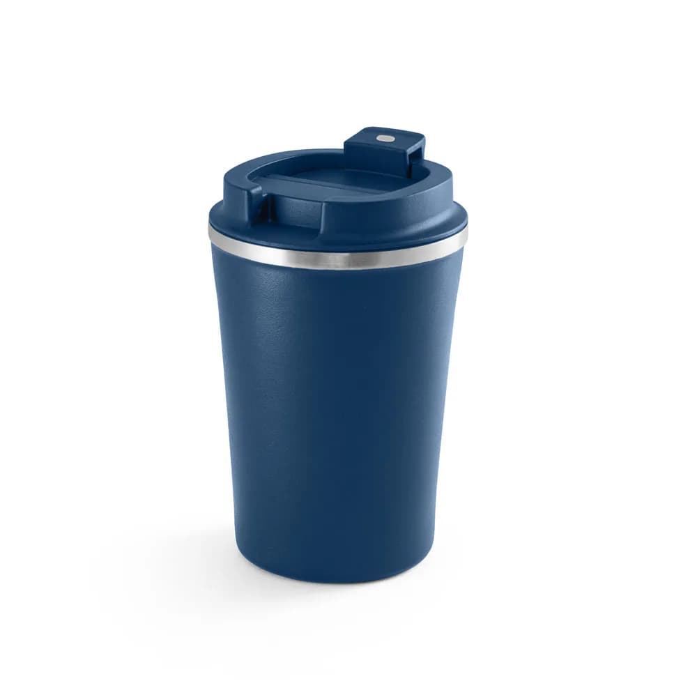 Reisebecher aus Edelstahl mit Keramikbeschichtung innen 470ml - PHELPS CERAMIC - Dunkelblau