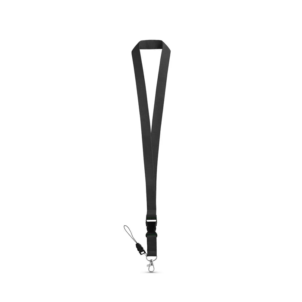Lanyard aus Polyester - ANQUETIL - Schwarz
