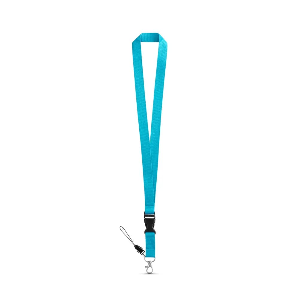 Lanyard aus Polyester - ANQUETIL - Hellblau
