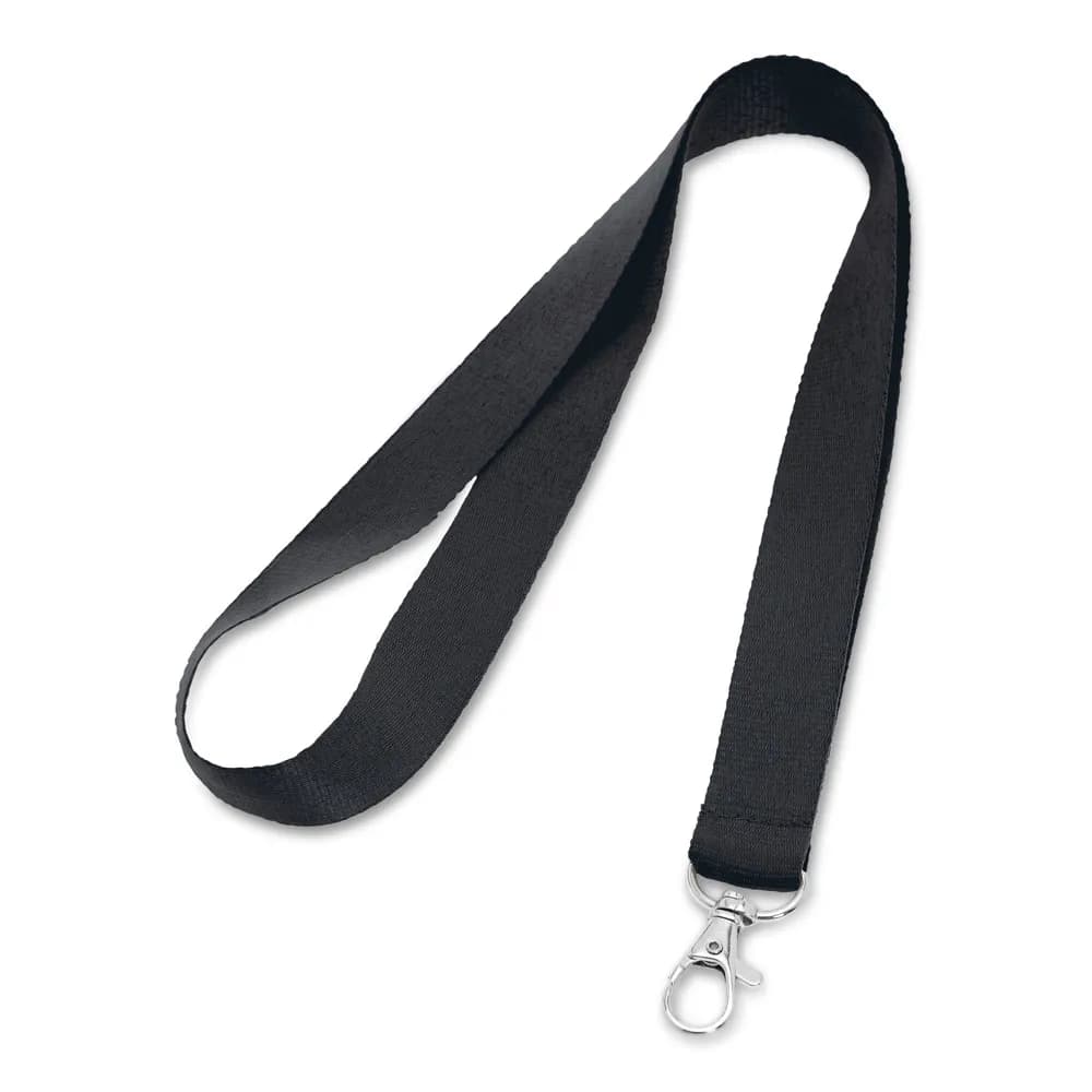 Lanyard aus Polyester mit 20mm Breite - LARIAT - Schwarz