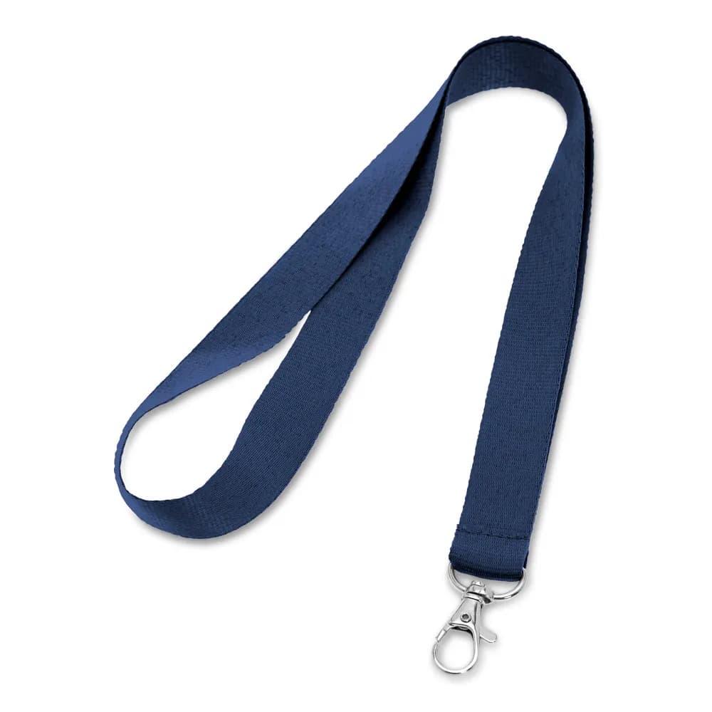 Lanyard aus Polyester mit 20mm Breite - LARIAT - Blau