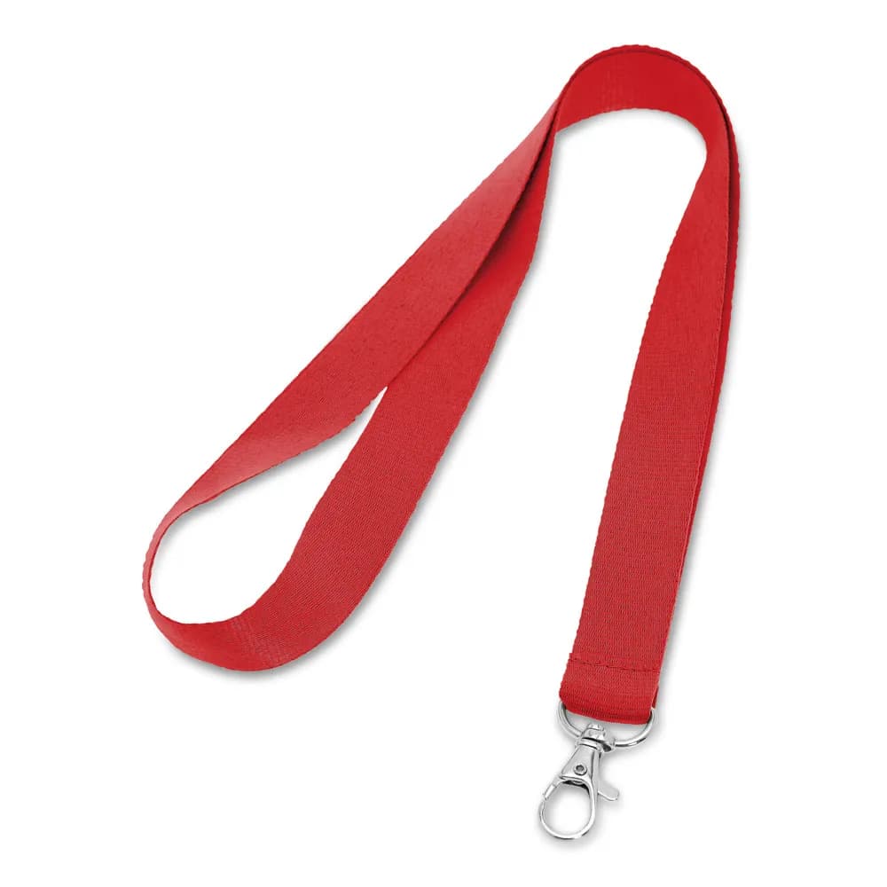 Lanyard aus Polyester mit 20mm Breite - LARIAT - Rot